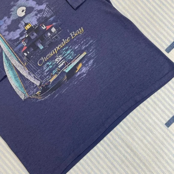Vintage Chesapeake Bay tourist Graphic short sleeve tee shirt - Picture 6 of 13
